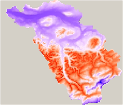 berechnete Temperaturverteilung nach höhenabhängiger Regression Click me